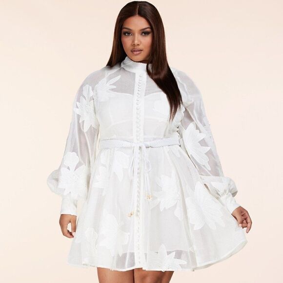 ❤️NEW L’atise by Amy Plus Size Cotton Blend Mini Dresses - Picture 3 of 9